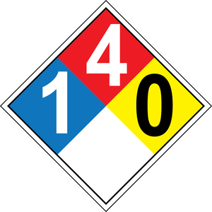 NFPA 1-4-0 chemical hazard diamond safety sign