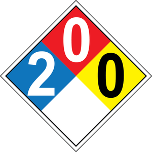 NFPA 2-0-0 chemical hazard diamond safety sign