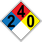 NFPA 2-4-0 propane hazard rating diamond sign