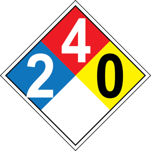 NFPA 2-4-0 propane hazard rating diamond sign