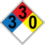 NFPA 3-3-0 ammonia R-717 hazard diamond sign