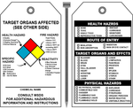 NFPA target organs affected vinyl chemical safety tag