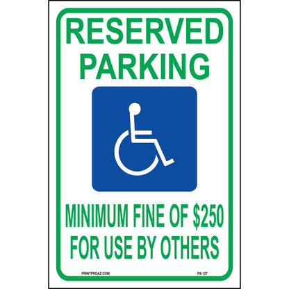 Nevada Accessible Parking Sign, Aluminum, PS-127