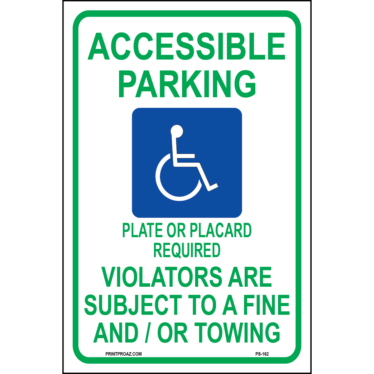 New Mexico Handicap Parking Sign, Aluminum, PS-162