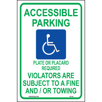 New Mexico Handicap Parking Sign, Aluminum, PS-162