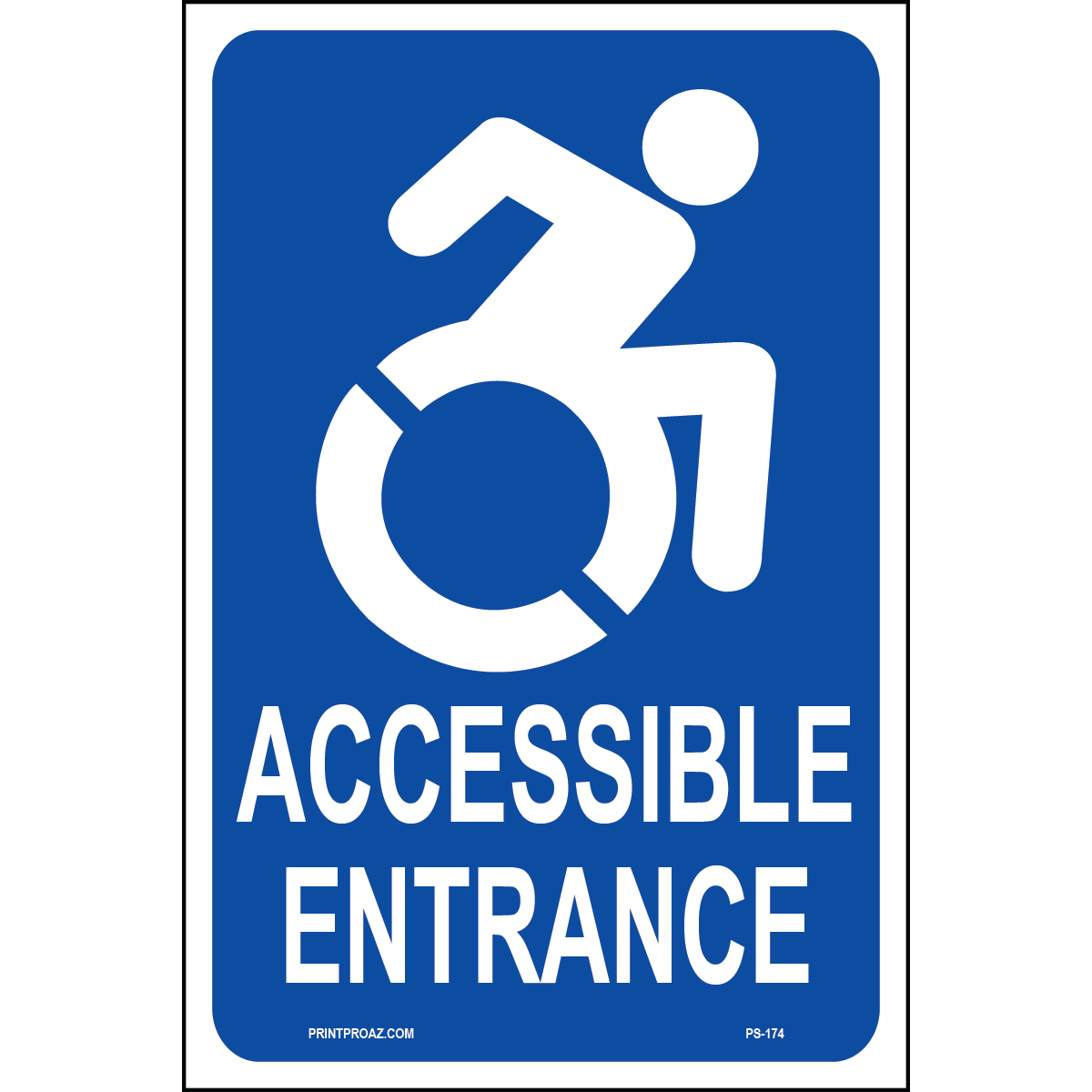 New York Accessible Parking Sign (Accessible Entrance), Aluminum, PS-174