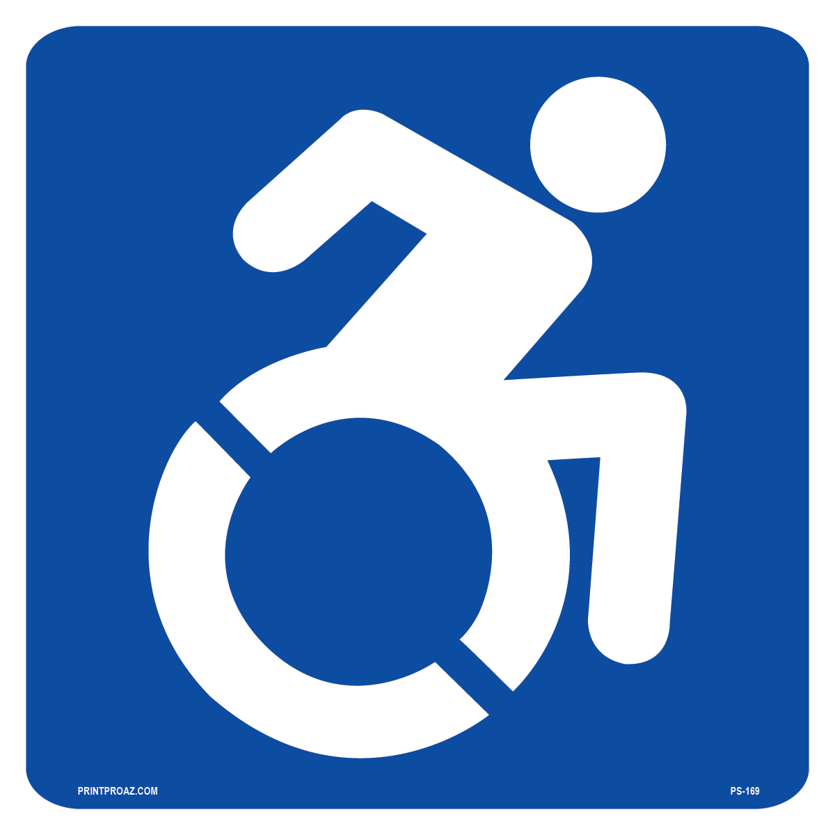 New York Accessible Parking Sign (Square), Aluminum, PS-169