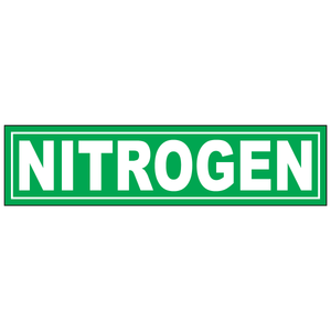 Nitrogen vinyl label for identifying cylinders, tanks, piping, and storage areas safely