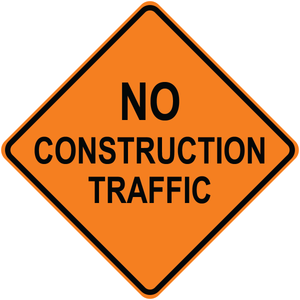 No construction traffic aluminum traffic control sign for work zones