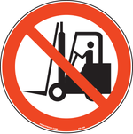 No forklift anti-slip floor safety sign for warehouse