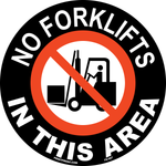 No forklifts in this area anti-slip floor safety sign