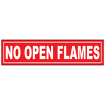 No open flames vinyl safety label for hazardous areas and fire prevention compliance