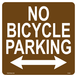 No Parking Parking (Double Arrow) Sign, Aluminum, PS-329