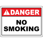 Danger no smoking safety sign for workplace compliance
