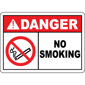Danger no smoking safety sign for workplace compliance