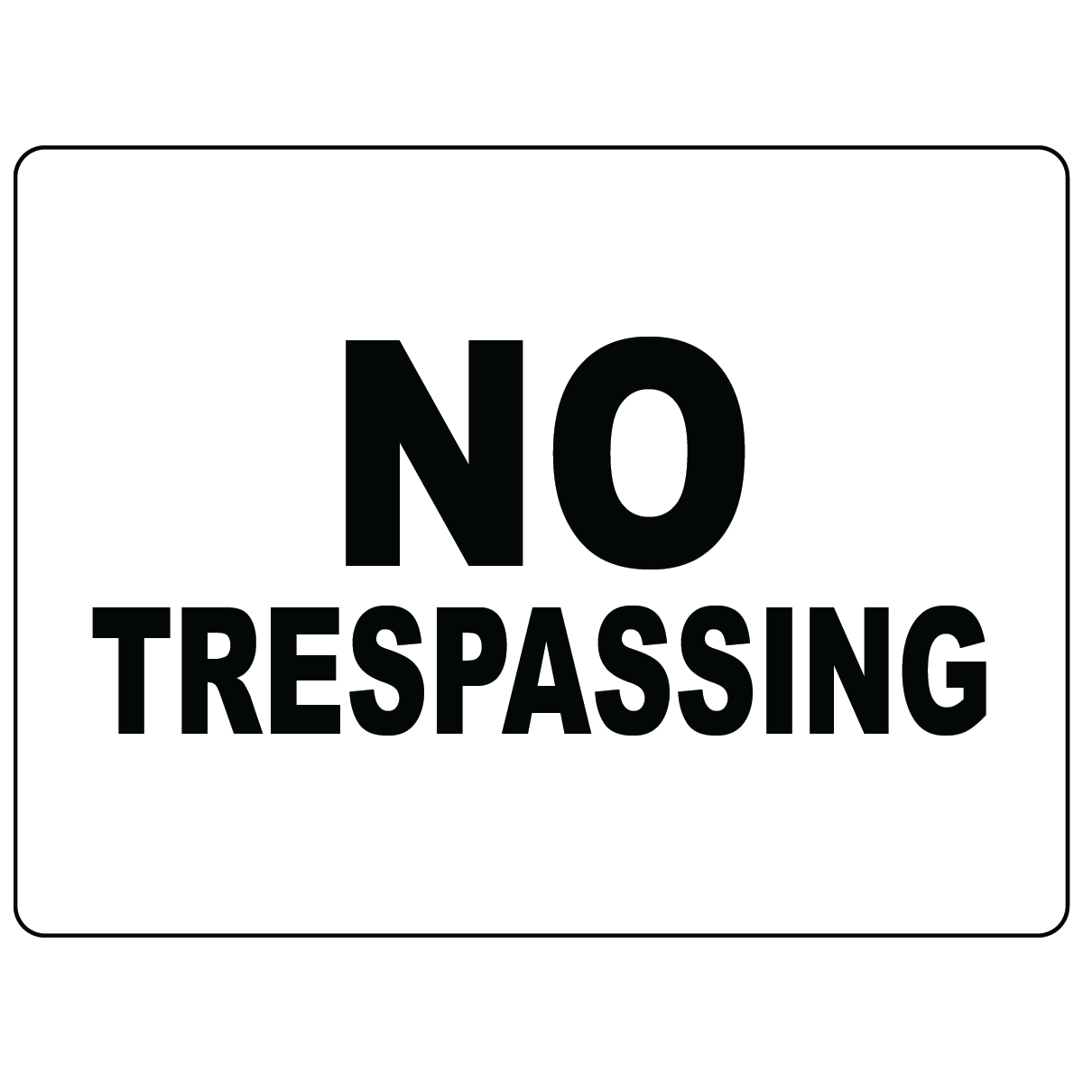 No trespassing restricted area safety warning sign