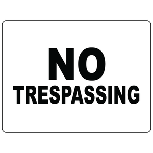 No trespassing restricted area safety warning sign