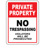 Private property trespassers prosecuted warning sign