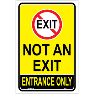 Not an Exit Sign, Aluminum, PS-282