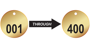 Custom engraved brass numbered valve tag