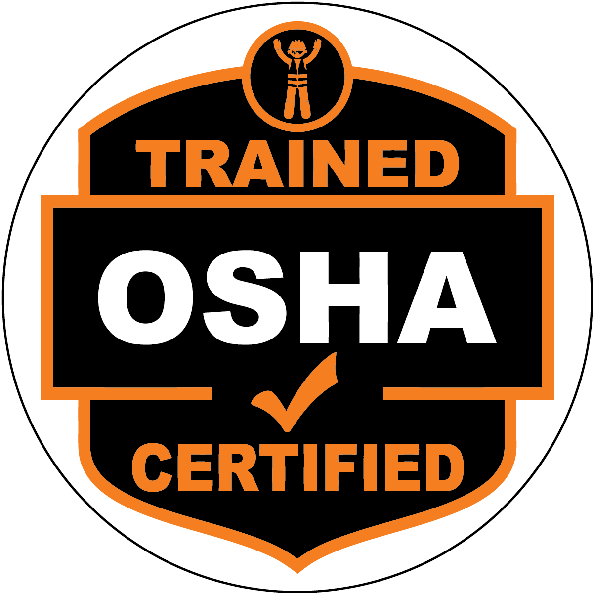 OSHA certified trained vinyl hard hat safety sticker