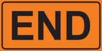 End MUTCD M4-8b traffic control sign marking end of construction or detour zone