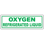 Oxygen refrigerated liquid vinyl label for cryogenic tanks, piping, and storage systems safely
