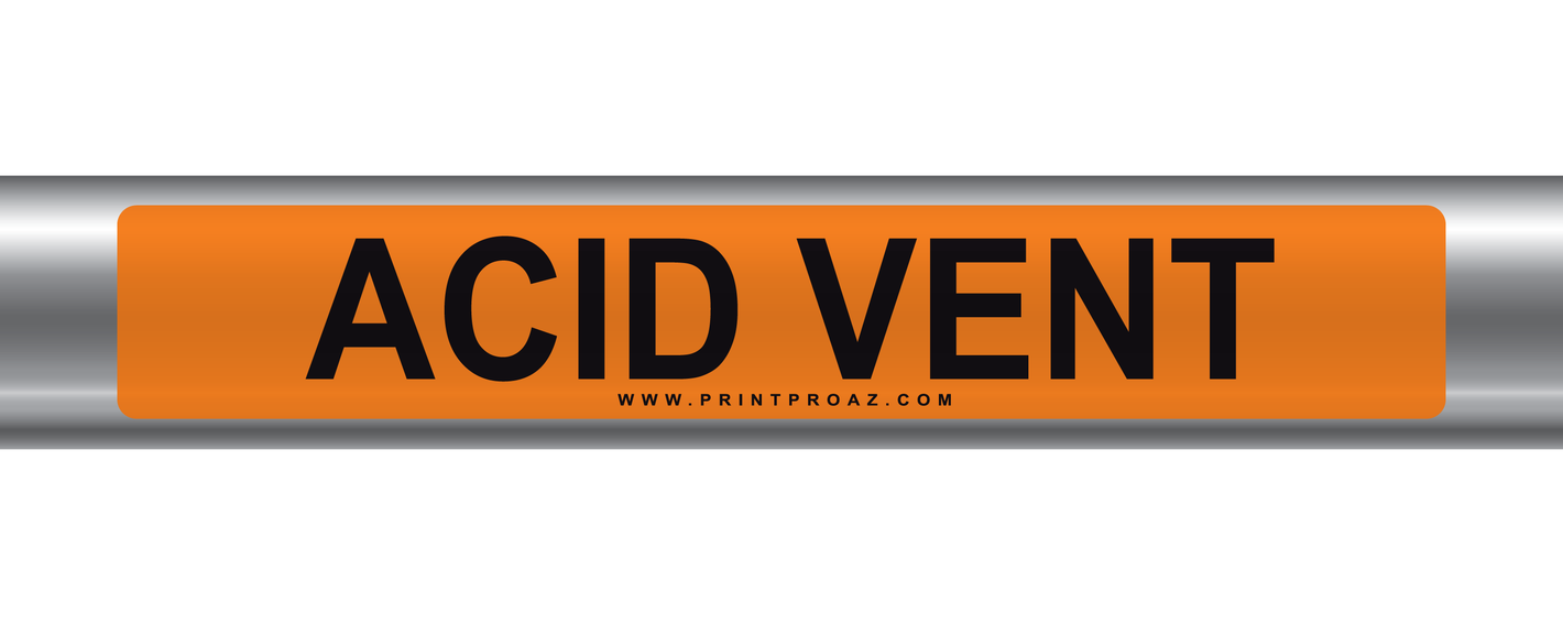 Acid Vent Self-Adhesive Pipe Marker PM-004
