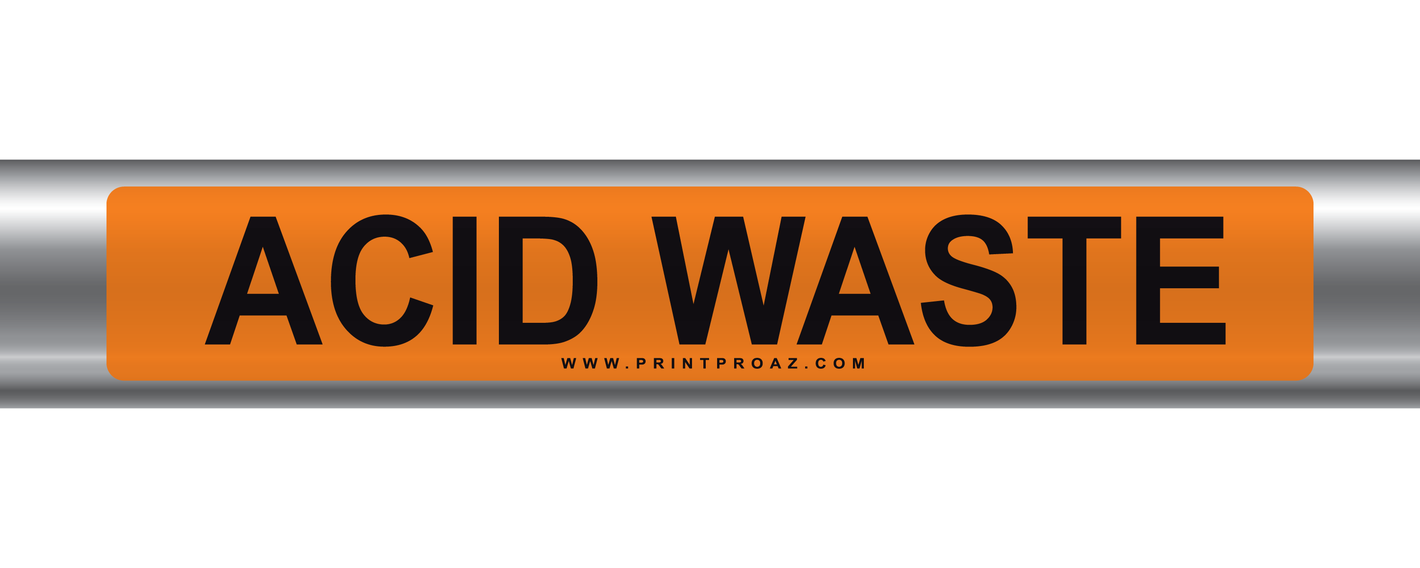 Acid Waste Self-Adhesive Pipe Marker PM-005