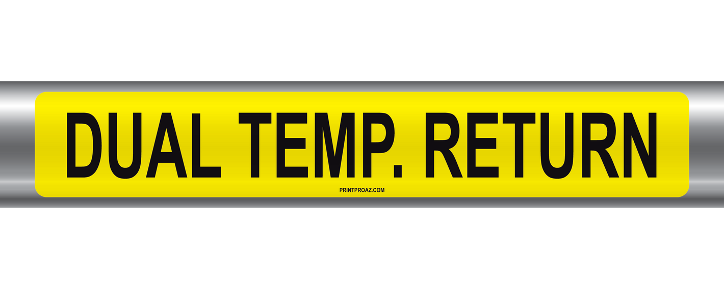 Dual Temp. Return Self-Adhesive Pipe Marker PM-059