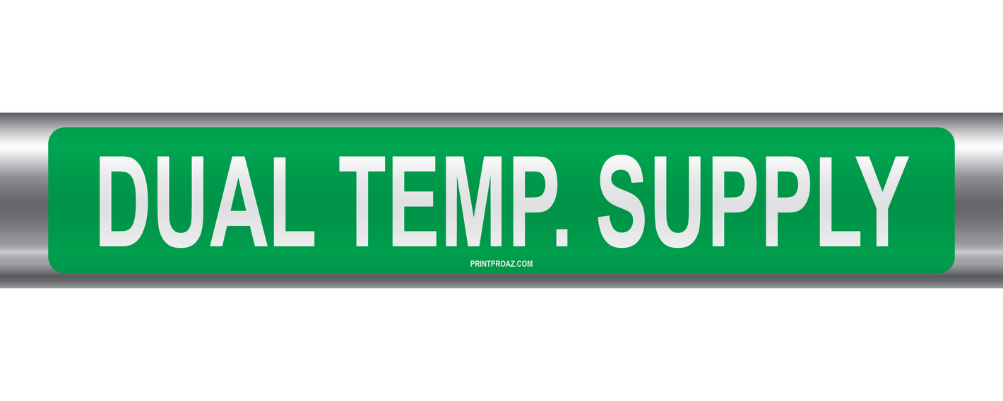 Dual Temp. Supply Self-Adhesive Pipe Marker PM-062