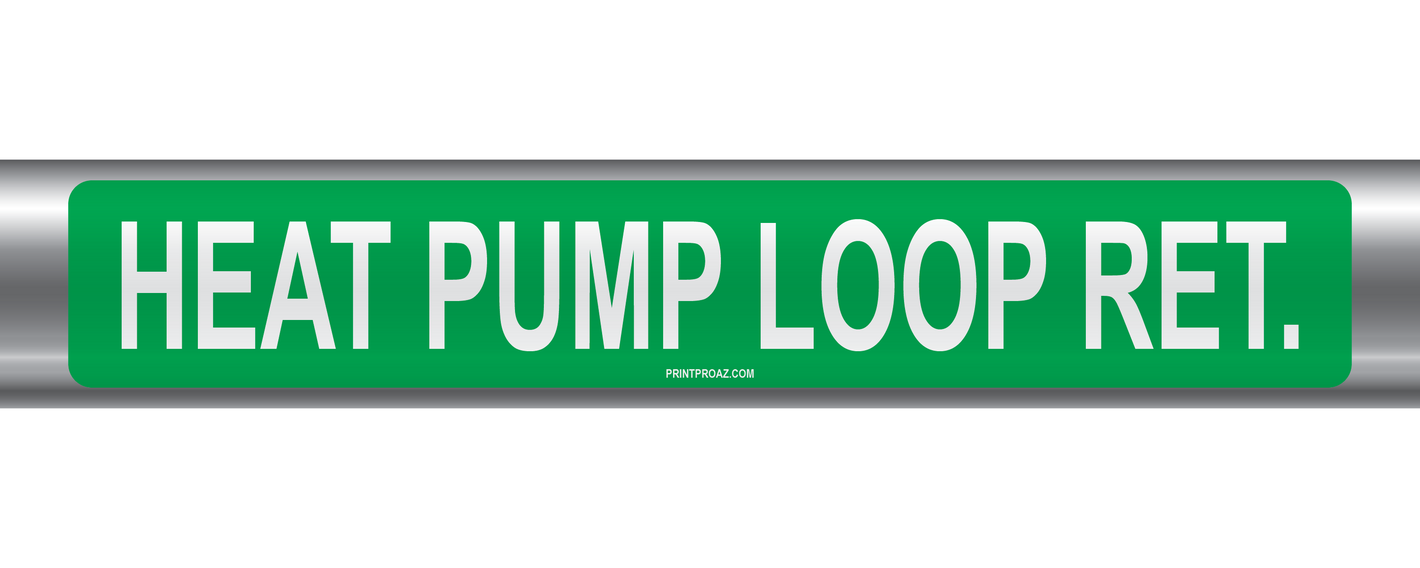 Heat Pump Loop Ret. Self-Adhesive Pipe Marker PM-087