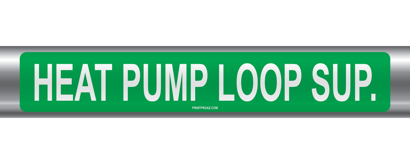 Heat Pump Loop Sup. Self-Adhesive Pipe Marker PM-088