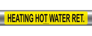 Heating Hot Water Ret. Self-Adhesive Pipe Marker PM-090