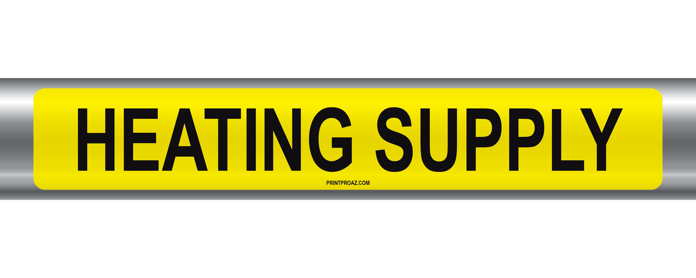 Heating Supply Self-Adhesive Pipe Marker PM-096