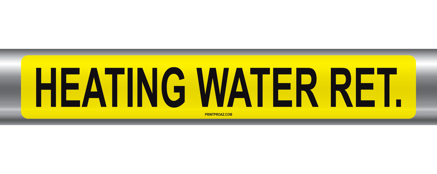 Heating Water Ret. Self-Adhesive Pipe Marker PM-099