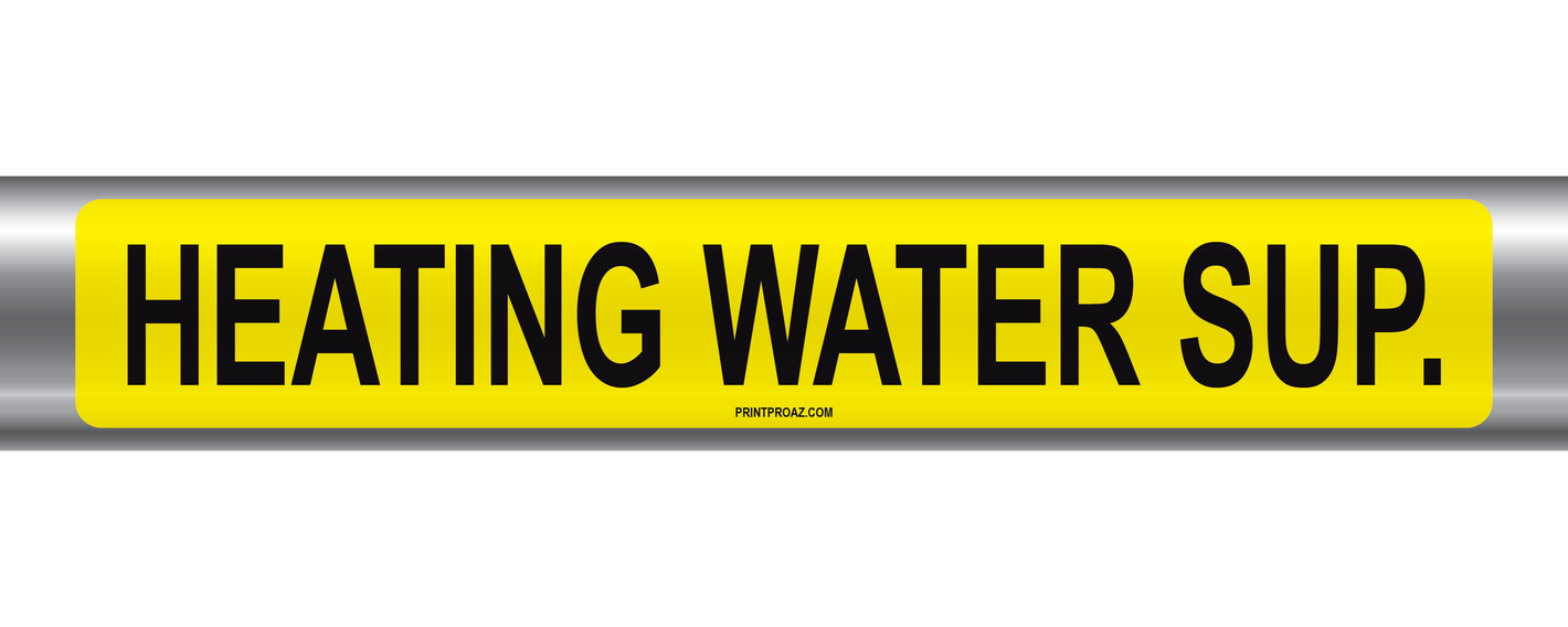 Heating Water Sup. Self-Adhesive Pipe Marker PM-101