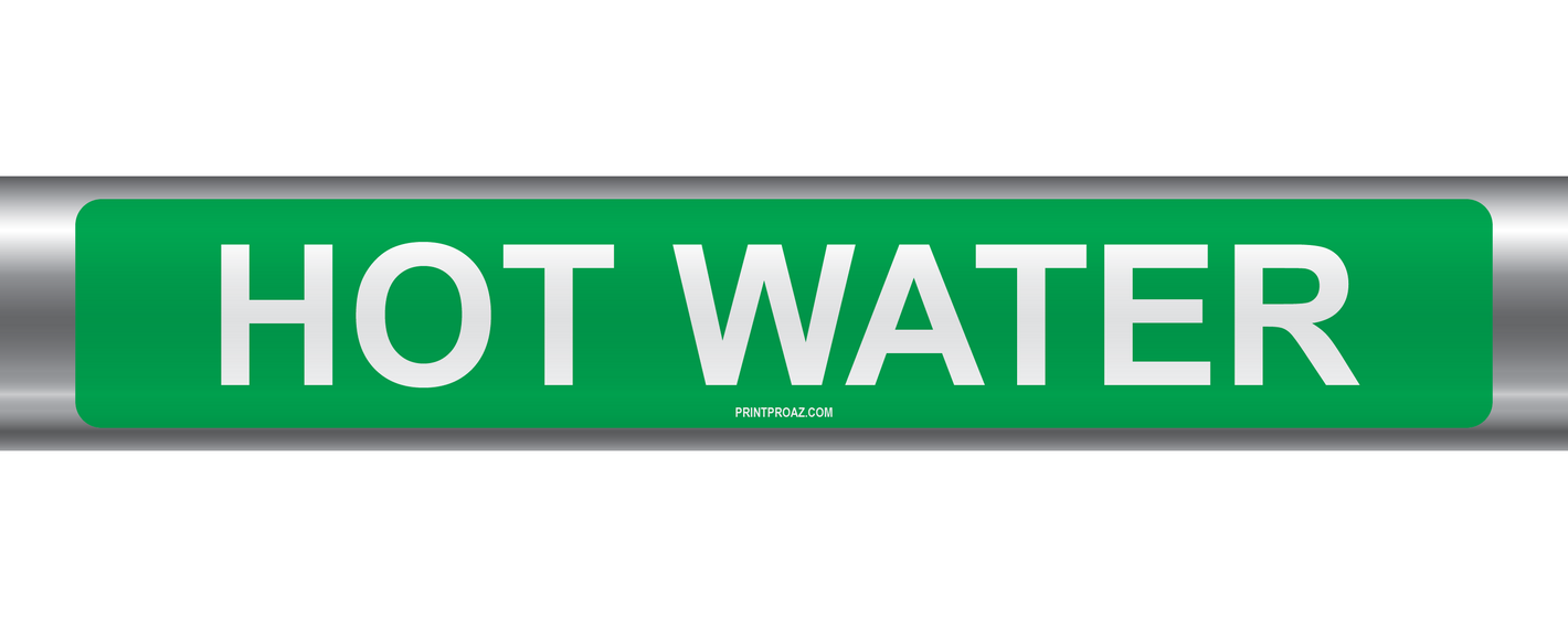 Hot Water Self-Adhesive Pipe Marker PM-112