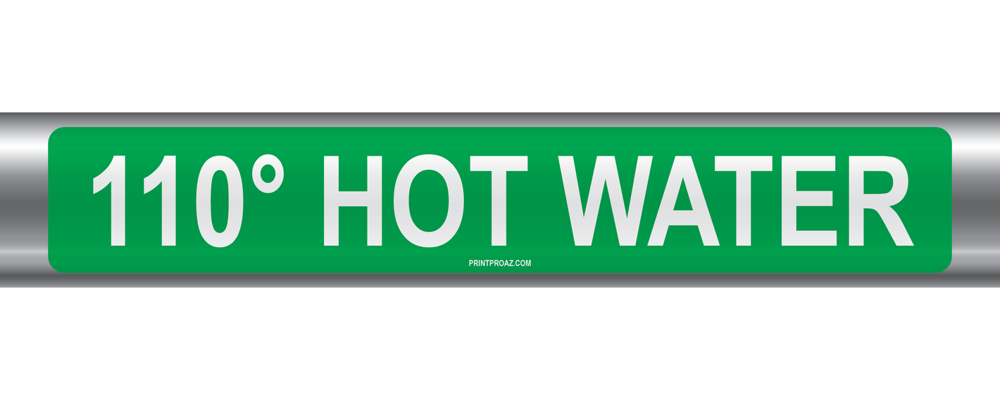 110 Hot Water Self-Adhesive Pipe Marker PM-113