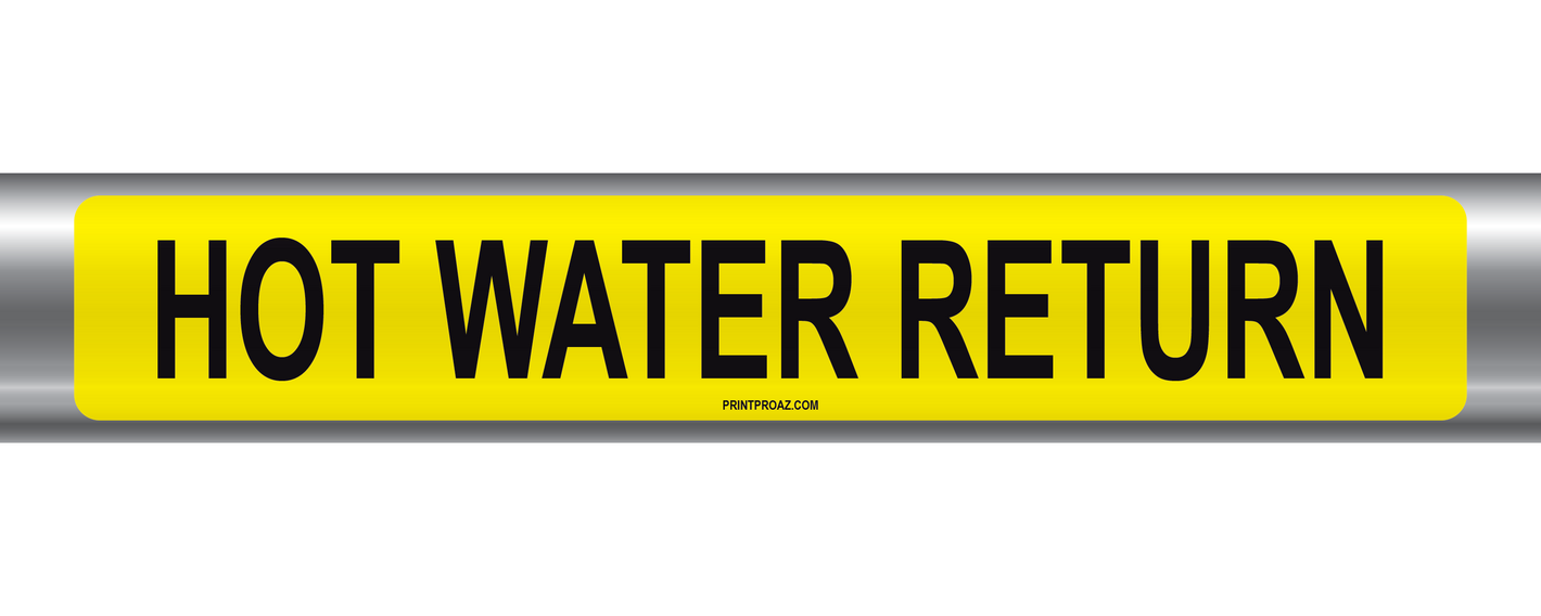 Hot Water Return Self-Adhesive Pipe Marker PM-120