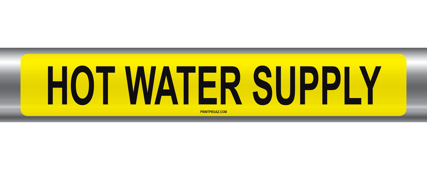 Hot Water Supply Self-Adhesive Pipe Marker PM-121