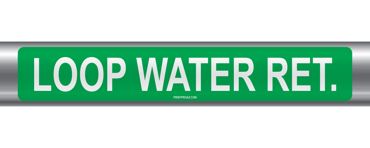 Loop Water Ret. Self-Adhesive Pipe Marker PM-133