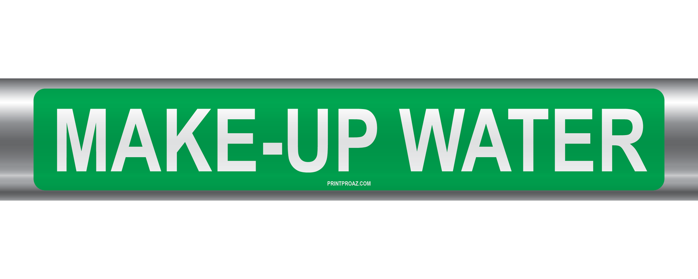 Make-Up Water Self-Adhesive Pipe Marker PM-141