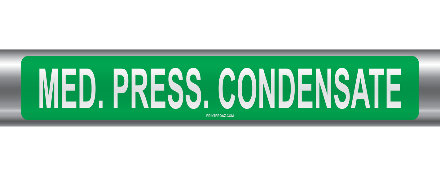 Med Press Condensate Self-Adhesive Pipe Marker PM-142