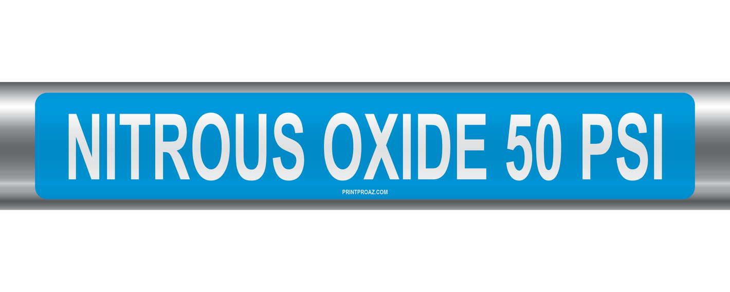 Nitrous Oxide 50 Psi Self-Adhesive Pipe Marker PM-157