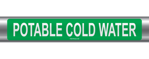 Potable Cold Water Self-Adhesive Pipe Marker PM-168