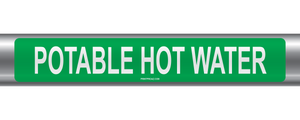 Potable Hot Water Self-Adhesive Pipe Marker PM-169