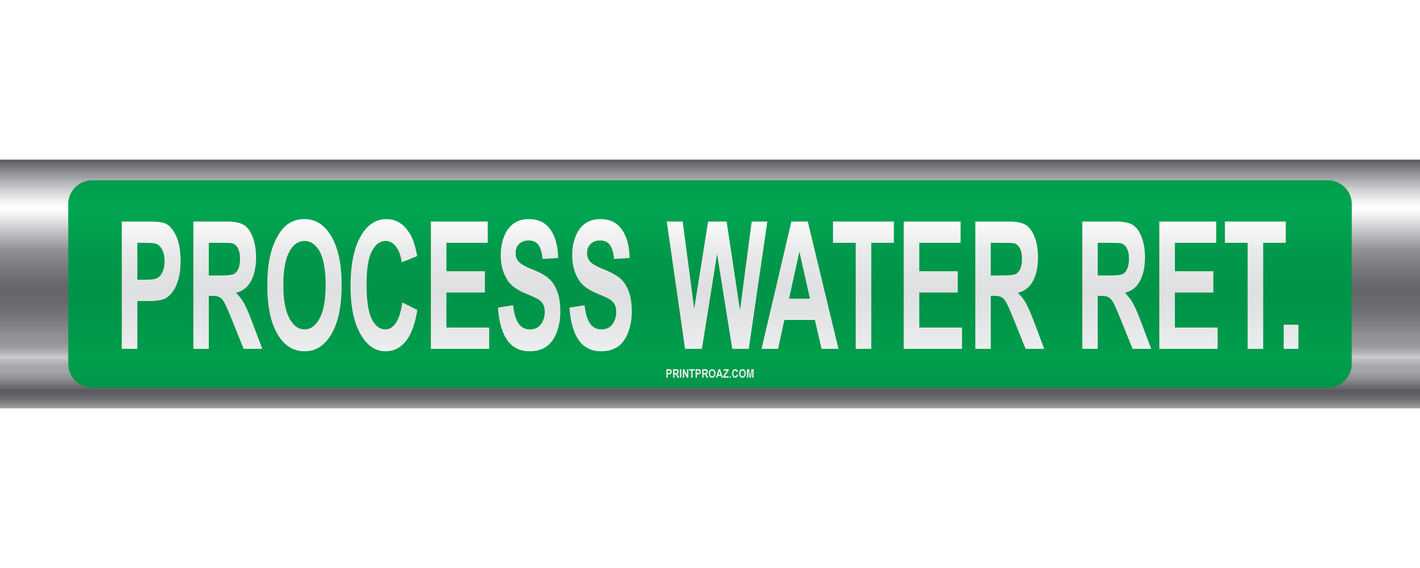 Process Water Ret. Self-Adhesive Pipe Marker PM-172