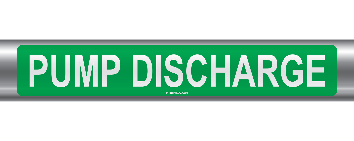 Pump Discharge Self-Adhesive Pipe Marker PM-175