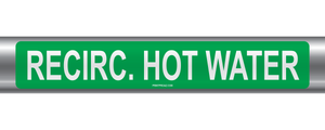 Recirc. Hot Water Self-Adhesive Pipe Marker PM-184